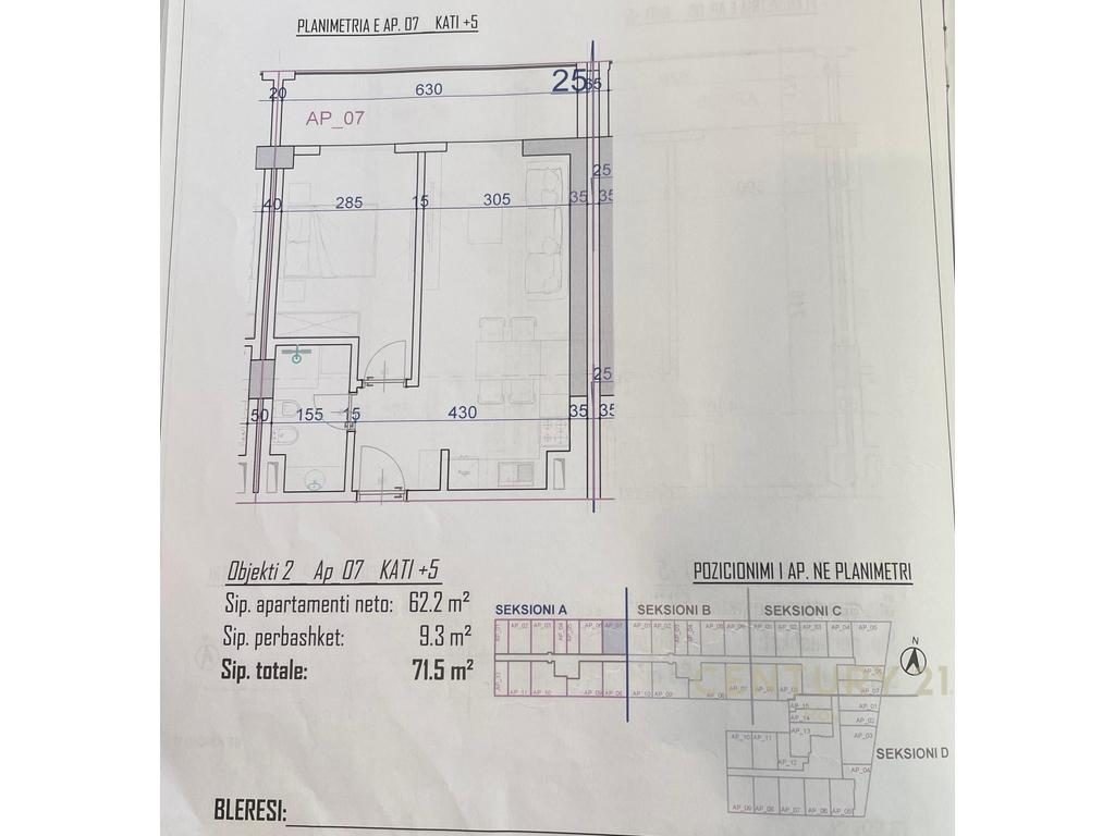 SHITET APARTAMENT 1+1 TEK KOMPLEKSI VIENA 2, GOLEM!