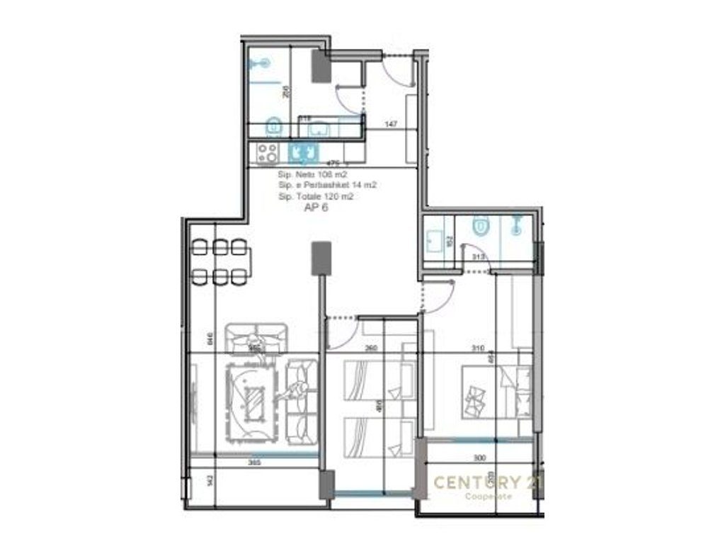 SHESIM APARTAMENT 2+1+1 VIJE E PARE ME PAMJE NGA DET