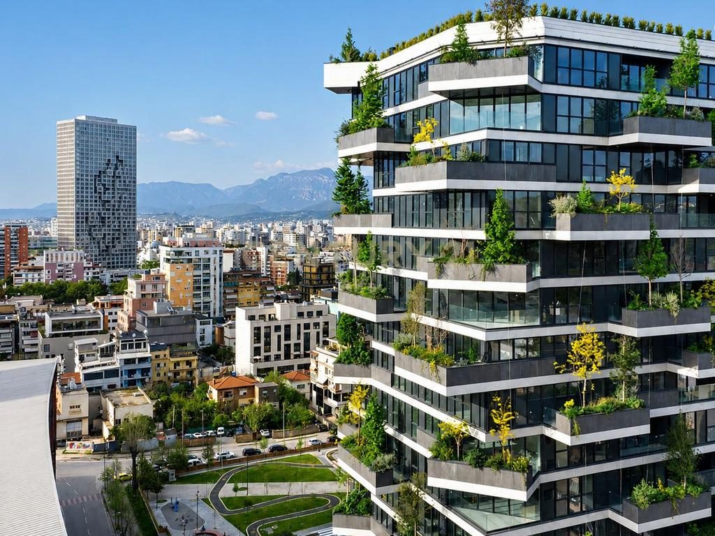 Ambient Premium në Vertical Forest Tirana – 99.45m² | Kati 1 | Fasade me Vizibilitet