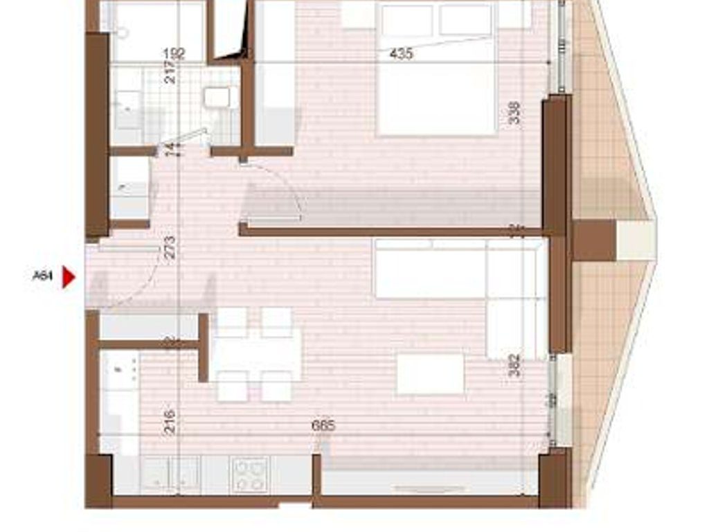 SHITET APARTAMENT 1+1 NE SHENGJIN