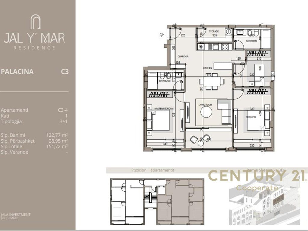 EKSKLUZIVE!!!
SHESIM APARTAMENT 3+1+2 ME PAMJE NGA DETI NE KOMPLEKSIN "JAL Y MAR" RESIDENCE
